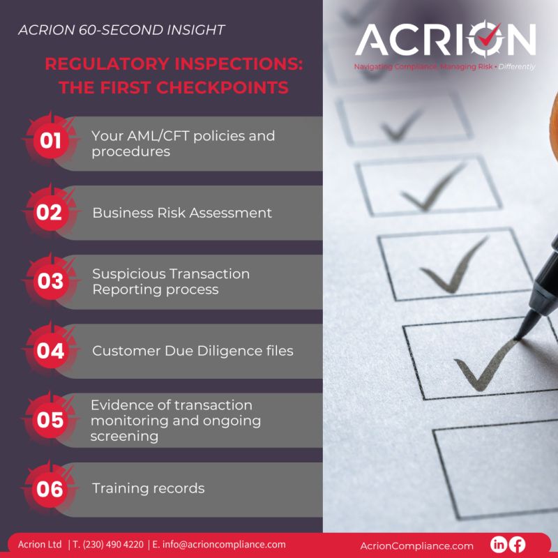 Regulatory inspection checklist overview