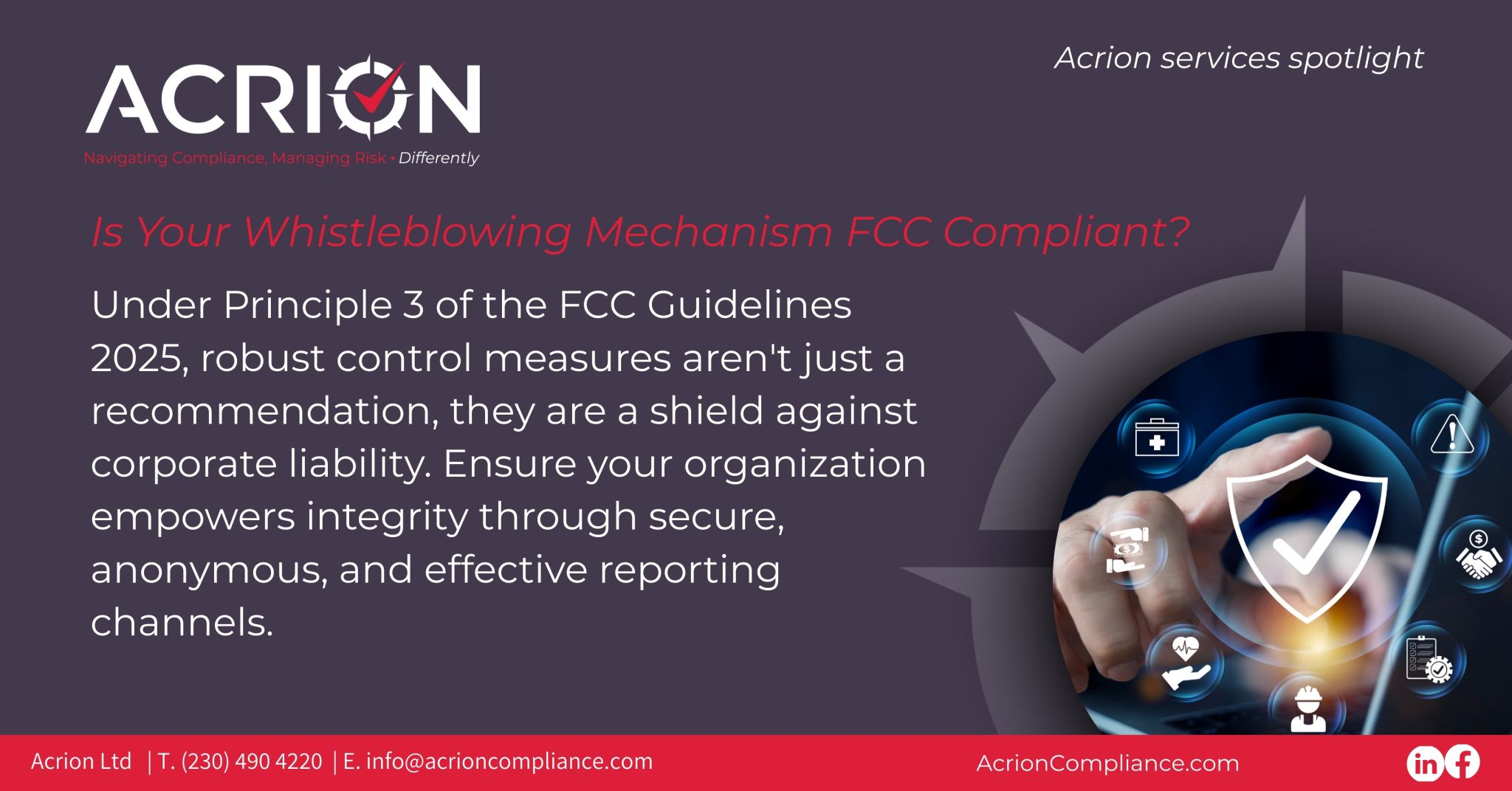 Whistleblowing mechanism compliance information