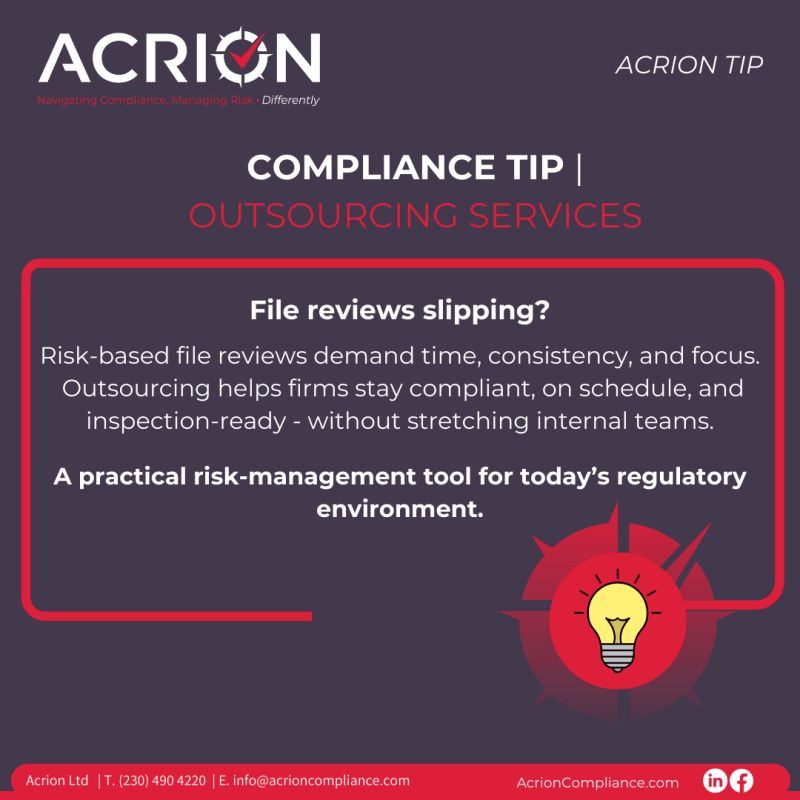 Compliance tip for Outsourcing Services