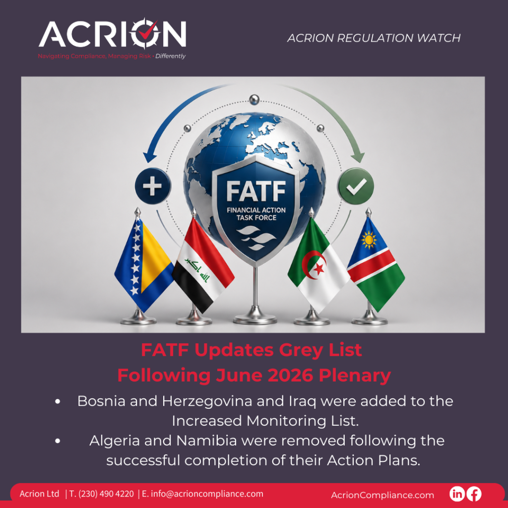 ACRION REGULATION WATCH | FATF UPDATES GREY LIST FOLLOWING JUNE 2026 PLENARY 9