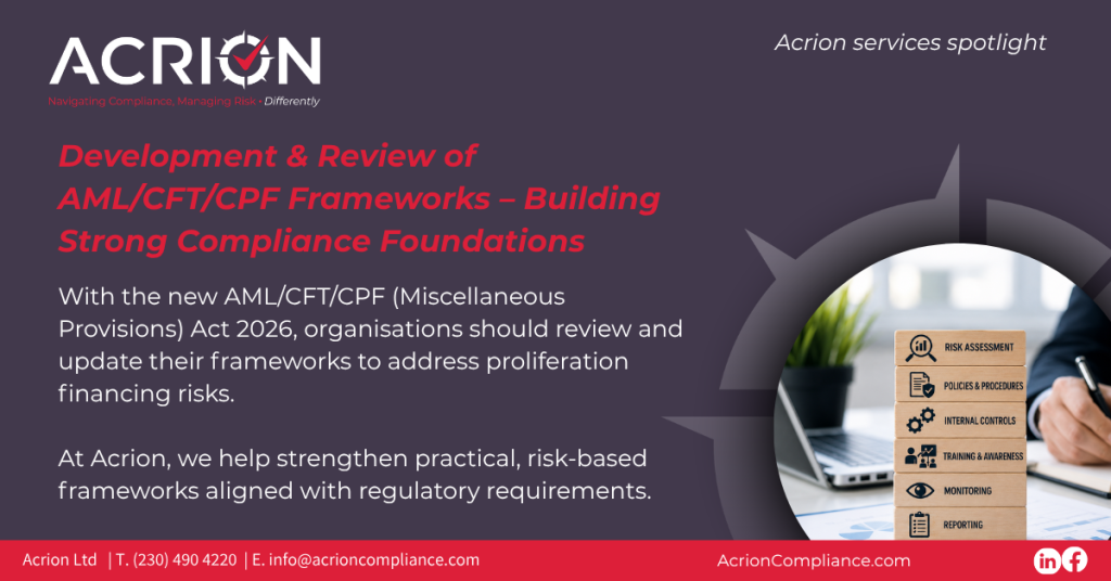Service Spotlight – Development & Review of AML/CFT/CPF Frameworks 2